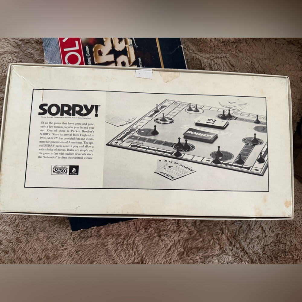 Vintage 1972 Parker Brothers Sorry! Slide Pursuit Game – Complete - Picture 3 of 9